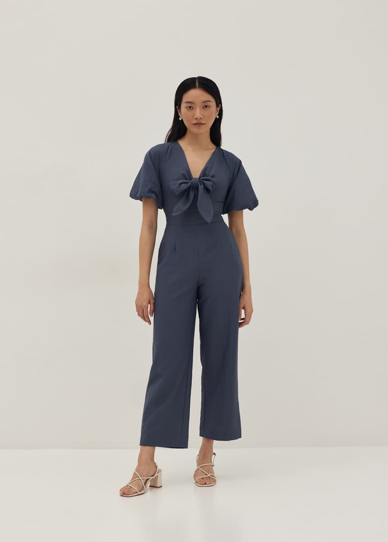 Calissa Padded Tie Front Jumpsuit