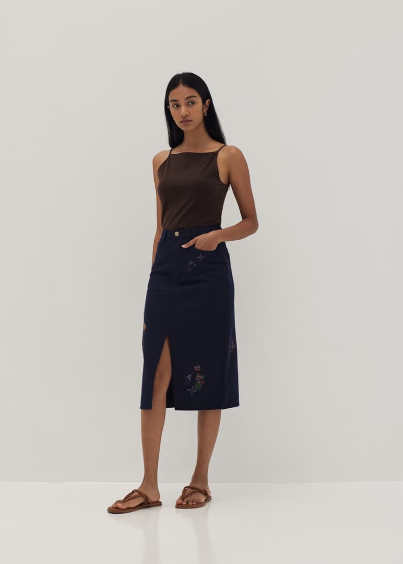 Denim pencil dress discount