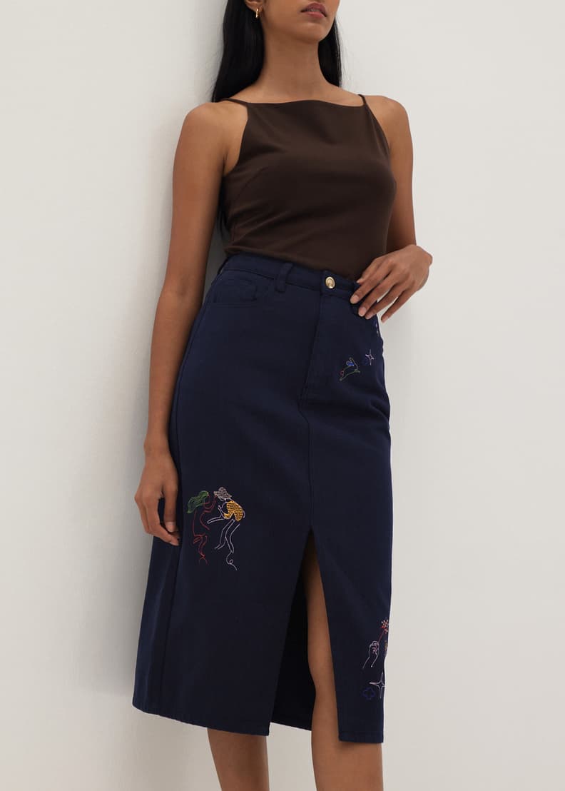 Ei8ht dreams clearance denim pencil skirt