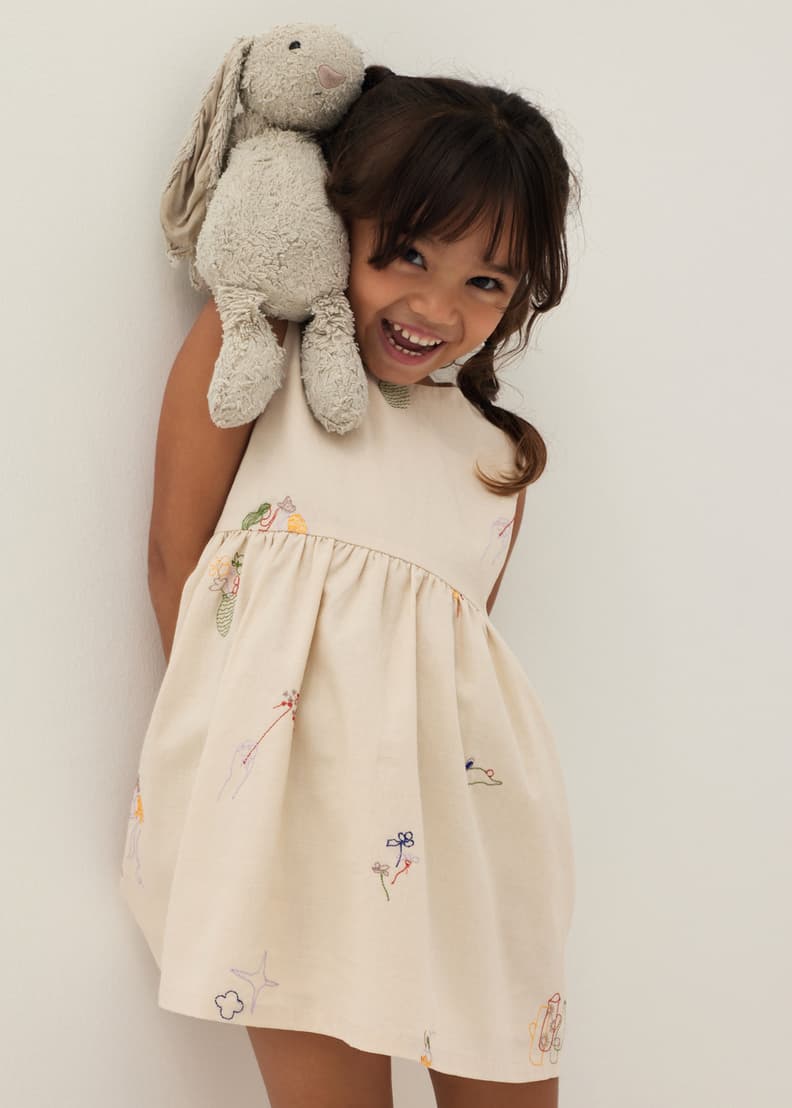 Buy Ashlyn Embroidered Babydoll Dress in Humble Abode Love