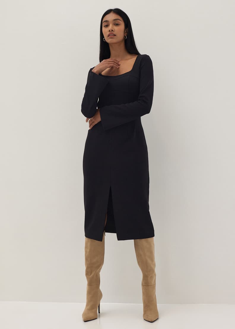 Ylona Bustier Midi Dress | Love, Bonito SG
