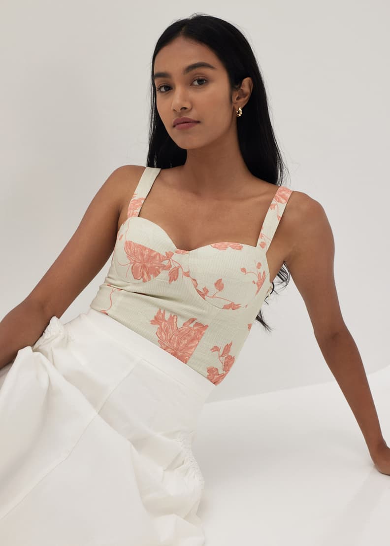 タグ付き新品ohotoro Pattern Balloon Bustier pattern balloon bustier | OHOTORO