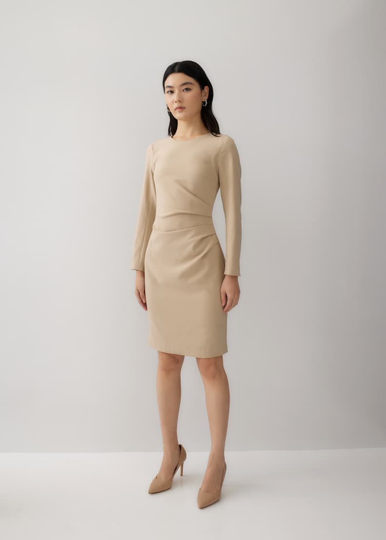 Beige deals pencil dress