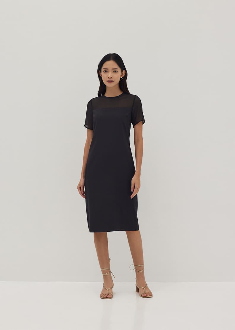 Buy Kristen Round Neck Column Midi Dress Love Bonito Singapore
