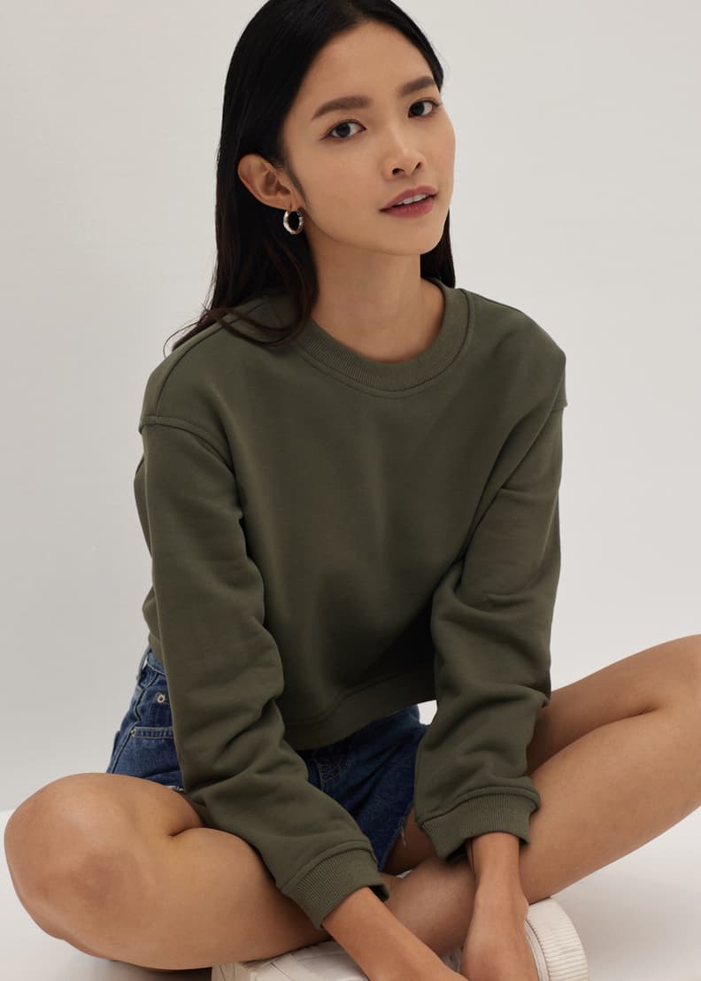 Cute crop top sweaters sale