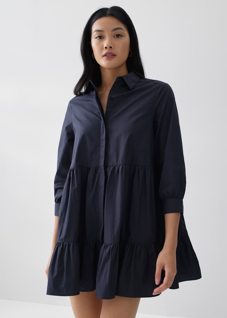 Black swing shirt dress shop