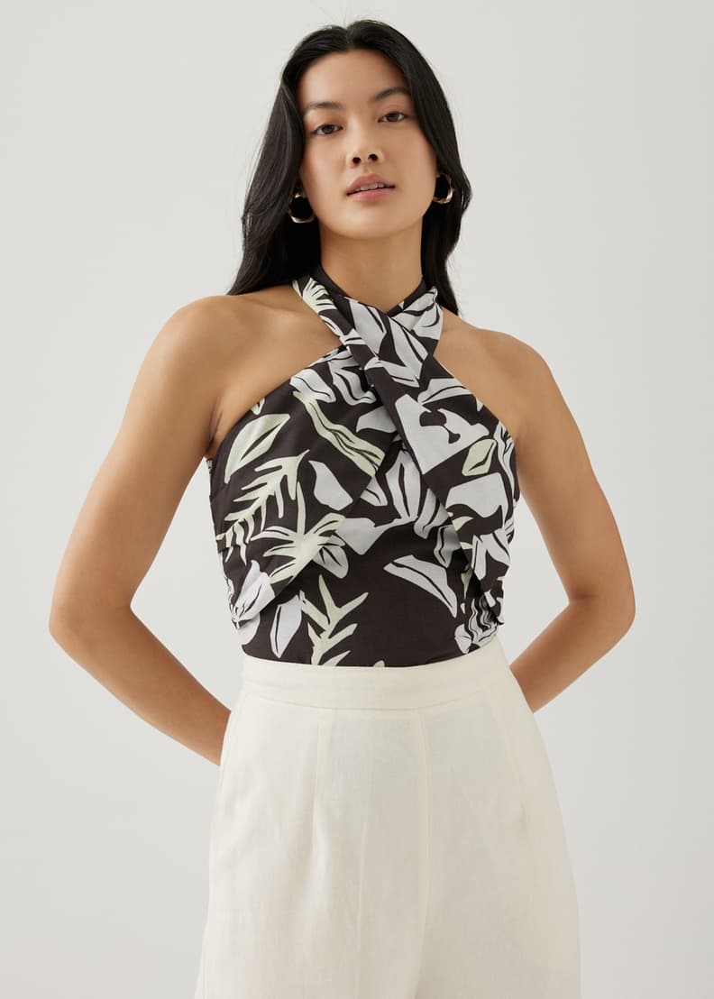 Buy Liezel Halter Top in Tropical Breeze @ Love, Bonito