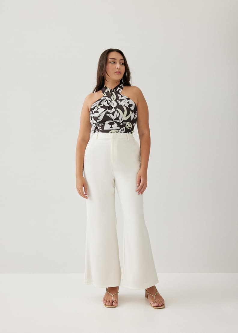 White halter top outlet plus size