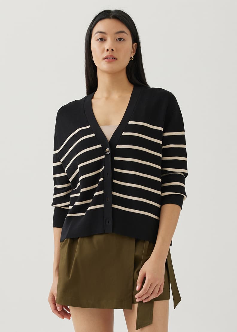 White striped clearance cardigan