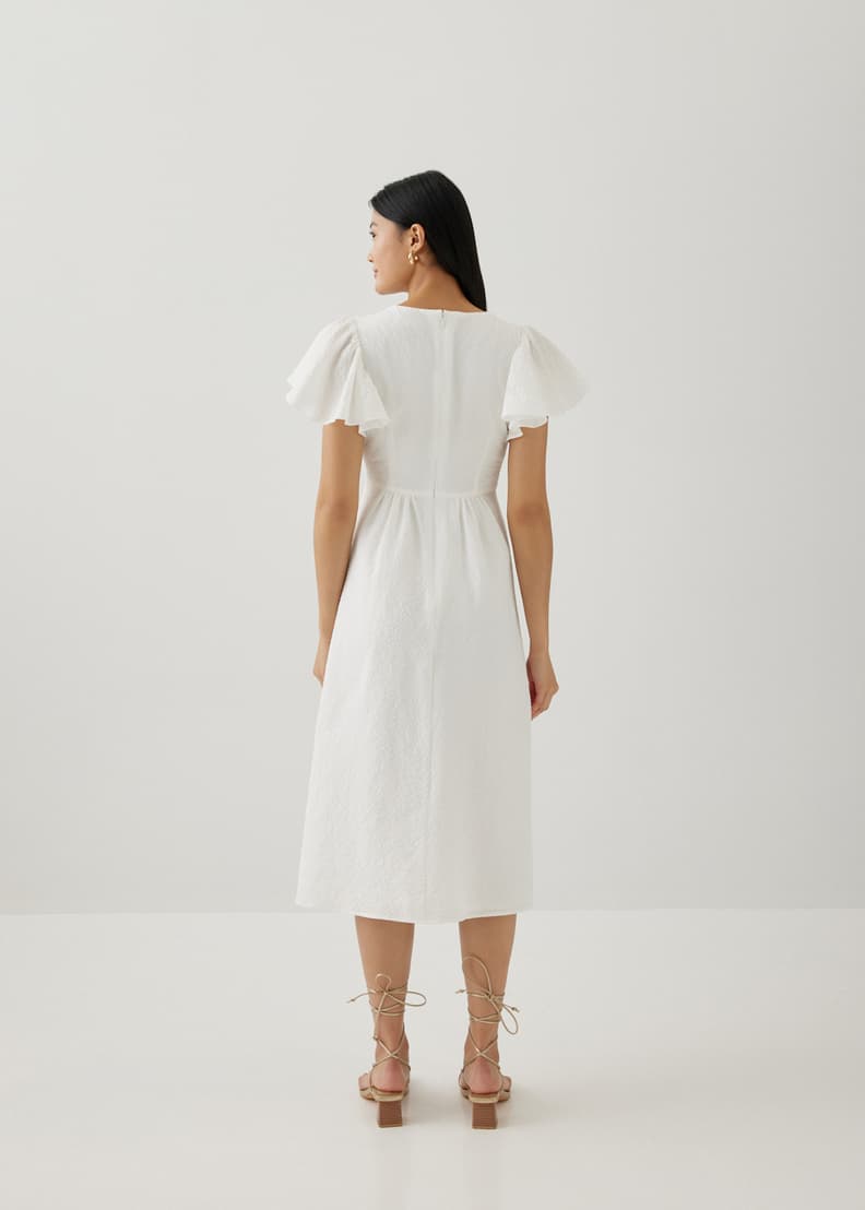 White linen midi dress new arrivals
