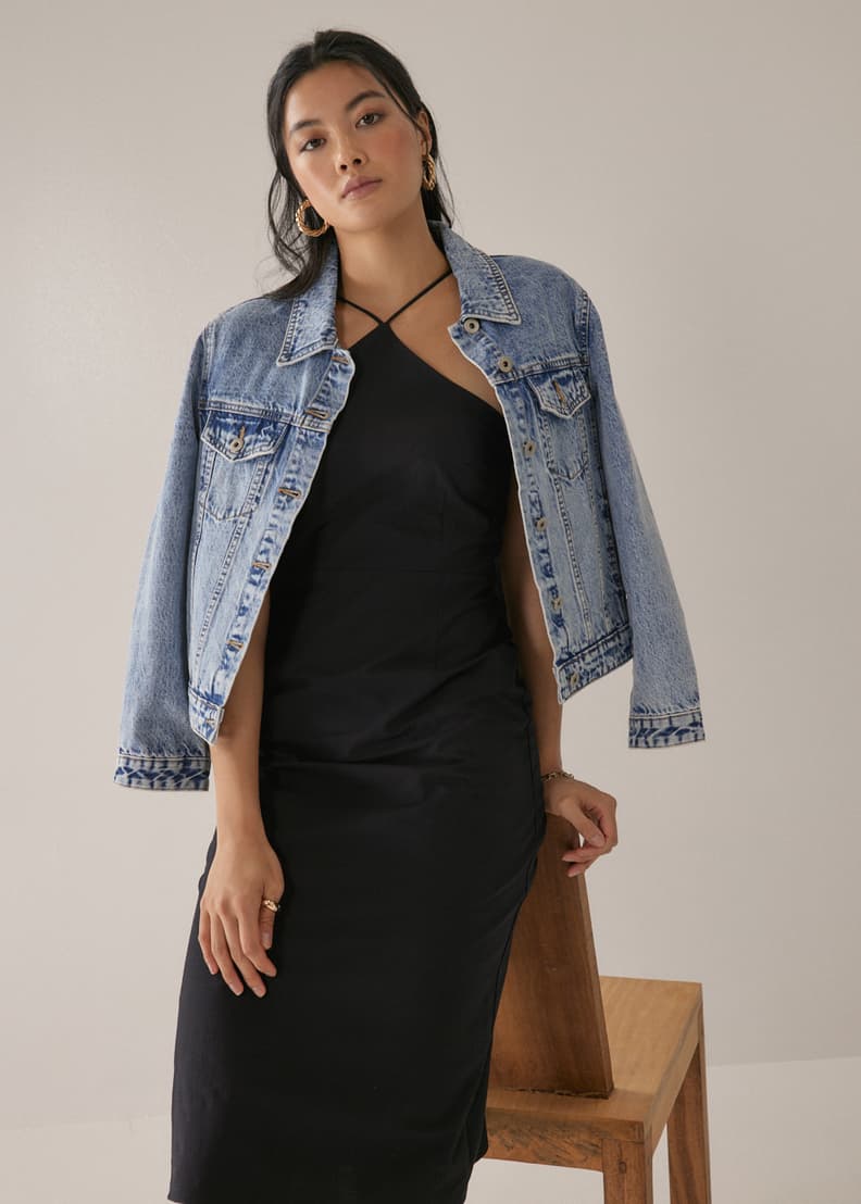 Halter neck dress with jacket 2025