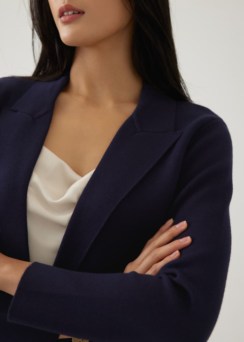Double knit new arrivals blazer