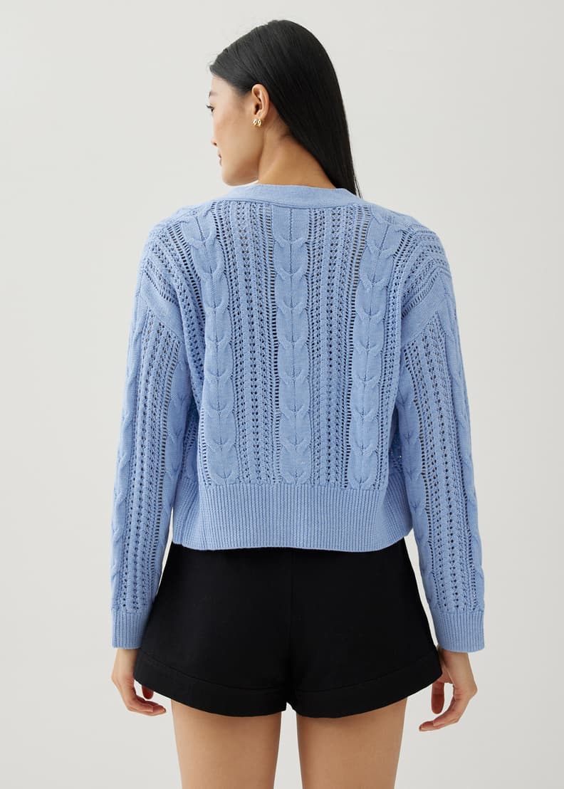 Buy Anais Openwork Knit Cardigan Love Bonito Singapore Shop