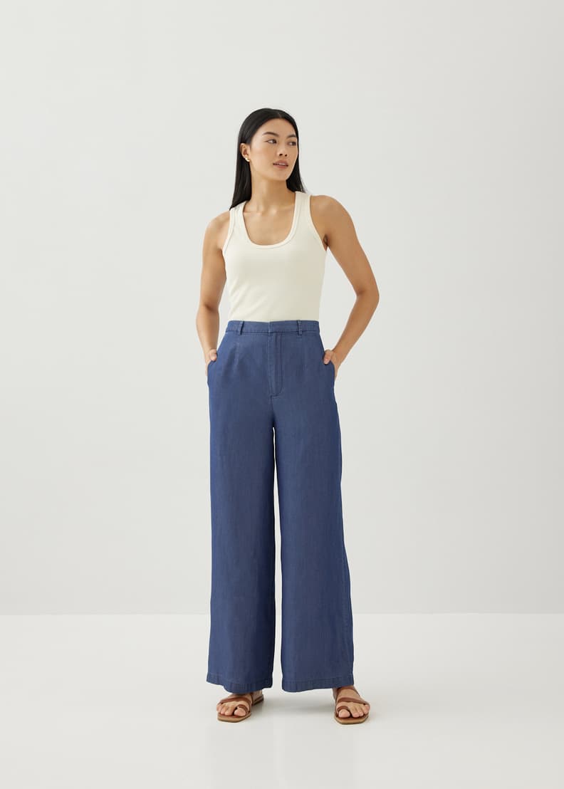 Chambray discount linen pants