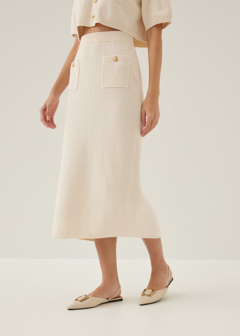Jorden Knit Column Midi Skirt