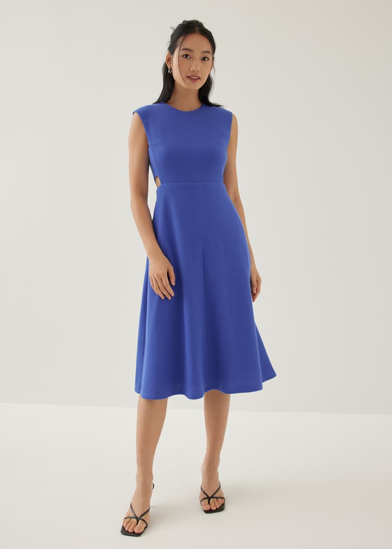 Buy Wenna Textured Fit Flare Midi Dress Love Bonito Shop