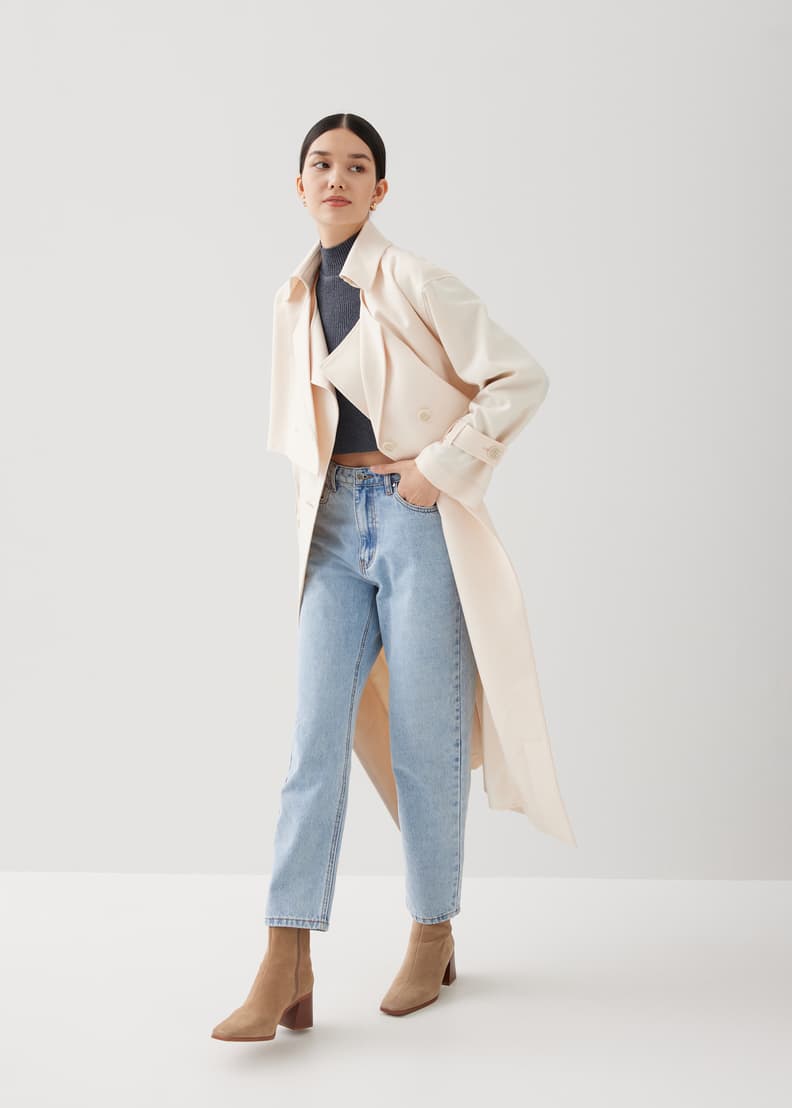 Dottie Button Down Midi Trench Coat Love Bonito US