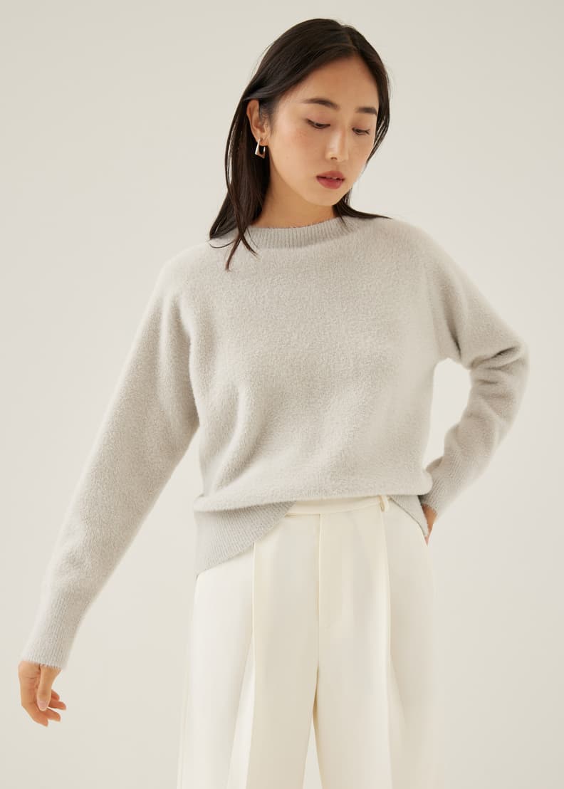 Fuzzy wool sweater shop