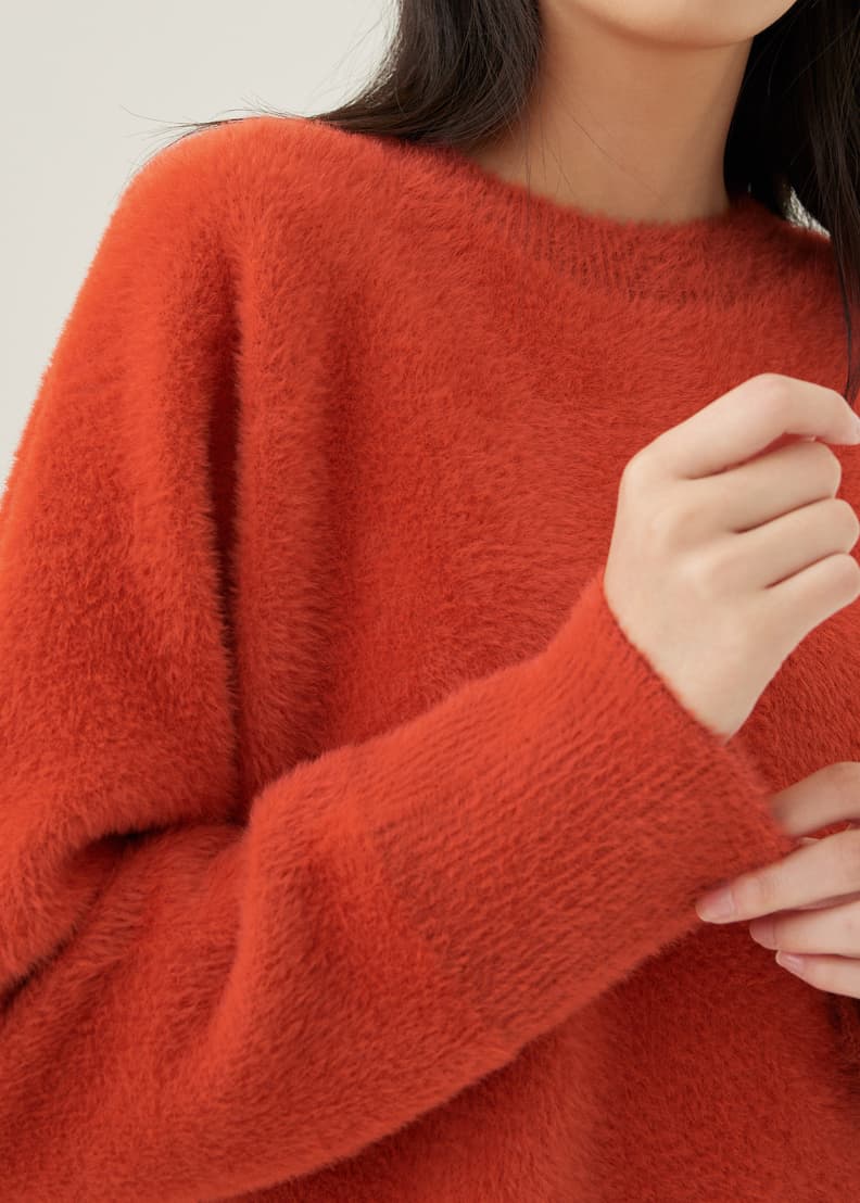 Fuzzy jumper on sale