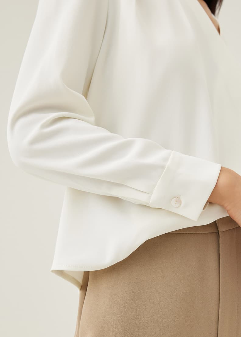 Buy Ada V neck Wrap Blouse Love Bonito Shop Women s Fashion