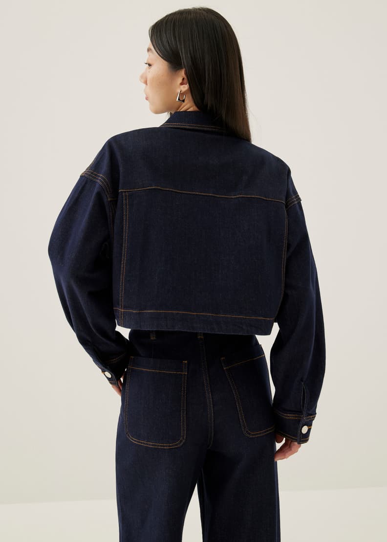 Buy Nolan Crop Denim Jacket Love Bonito Singapore Shop