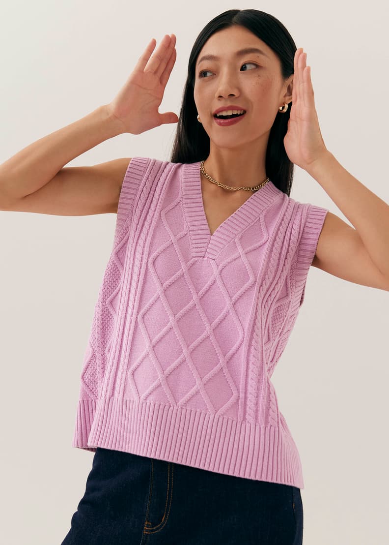 Vest knit hot sale top