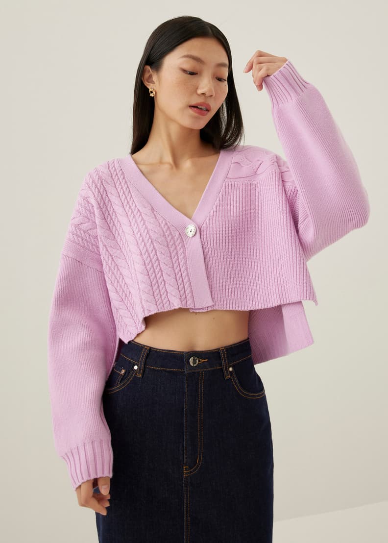 Buy Ellina Crop Knit Cardigan Love Bonito Singapore Shop
