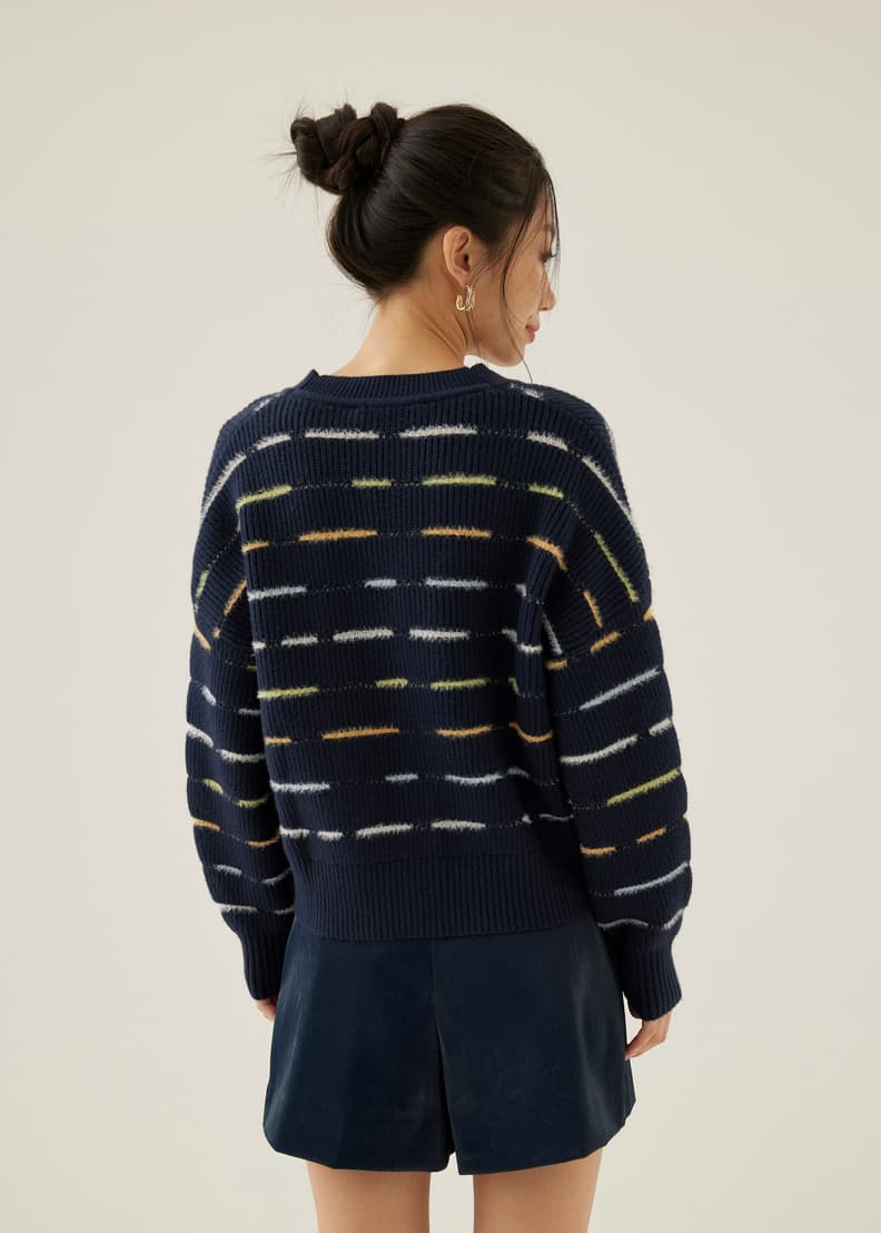 Fuzzy knit cardigan top