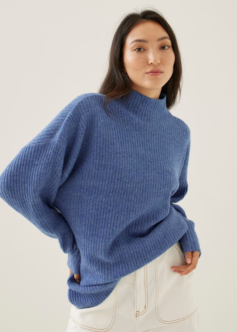 Buy Savanna Fuzzy Knit Turtleneck Sweater Love Bonito Shop