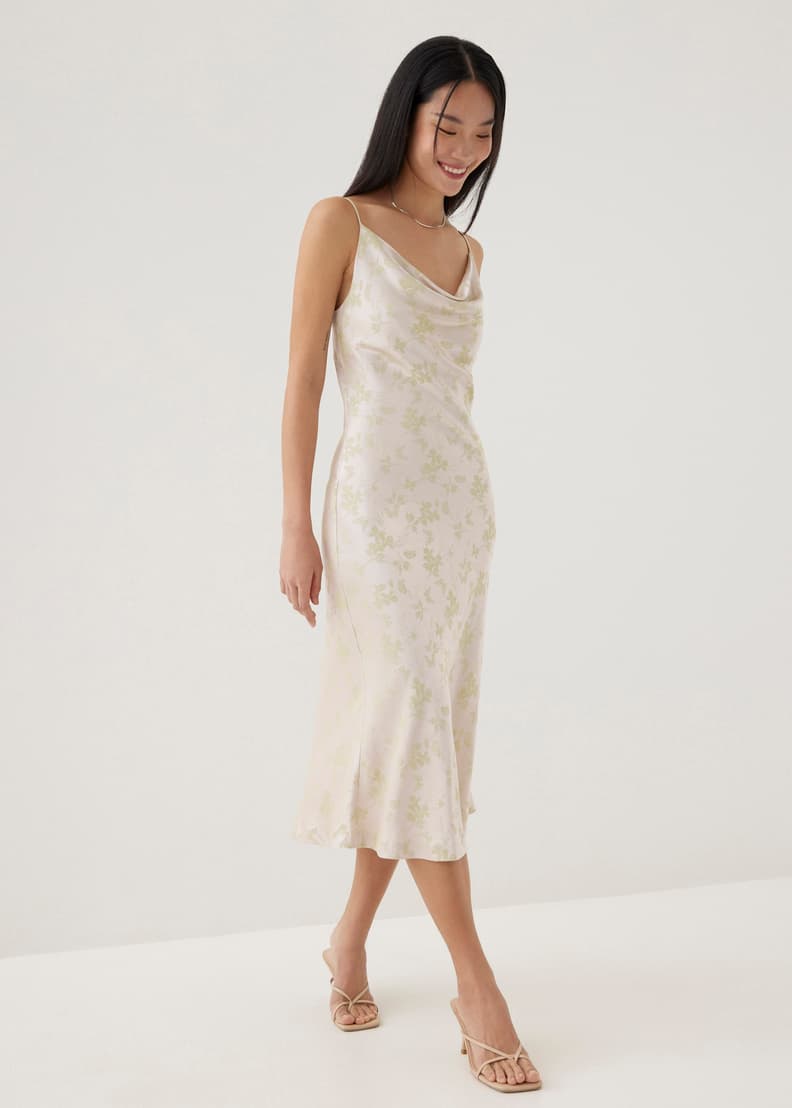 Cowl neck midi dress store