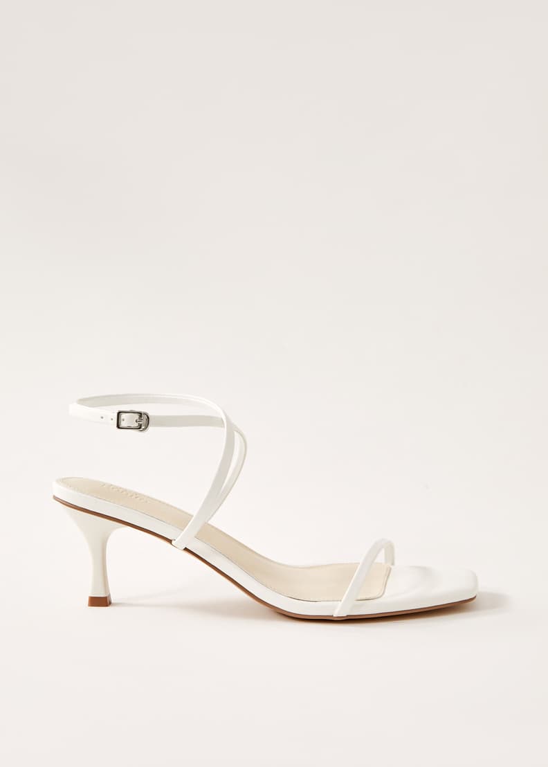 White cross strap sandals discount