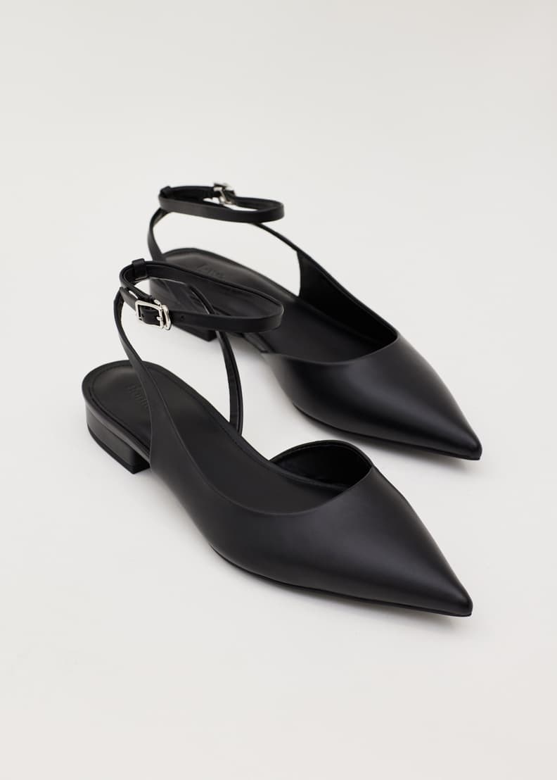 Ankle outlet strap mules
