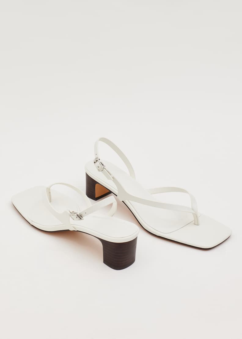 White block heel clearance slingback