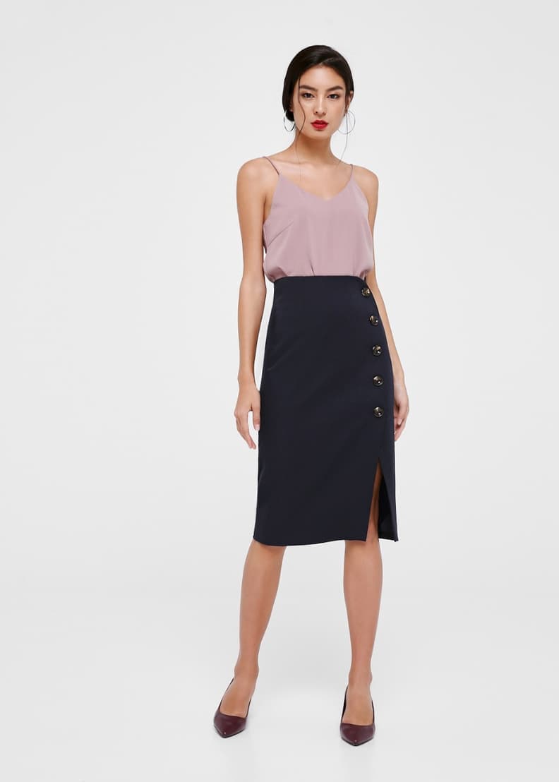 Button down pencil skirt clearance