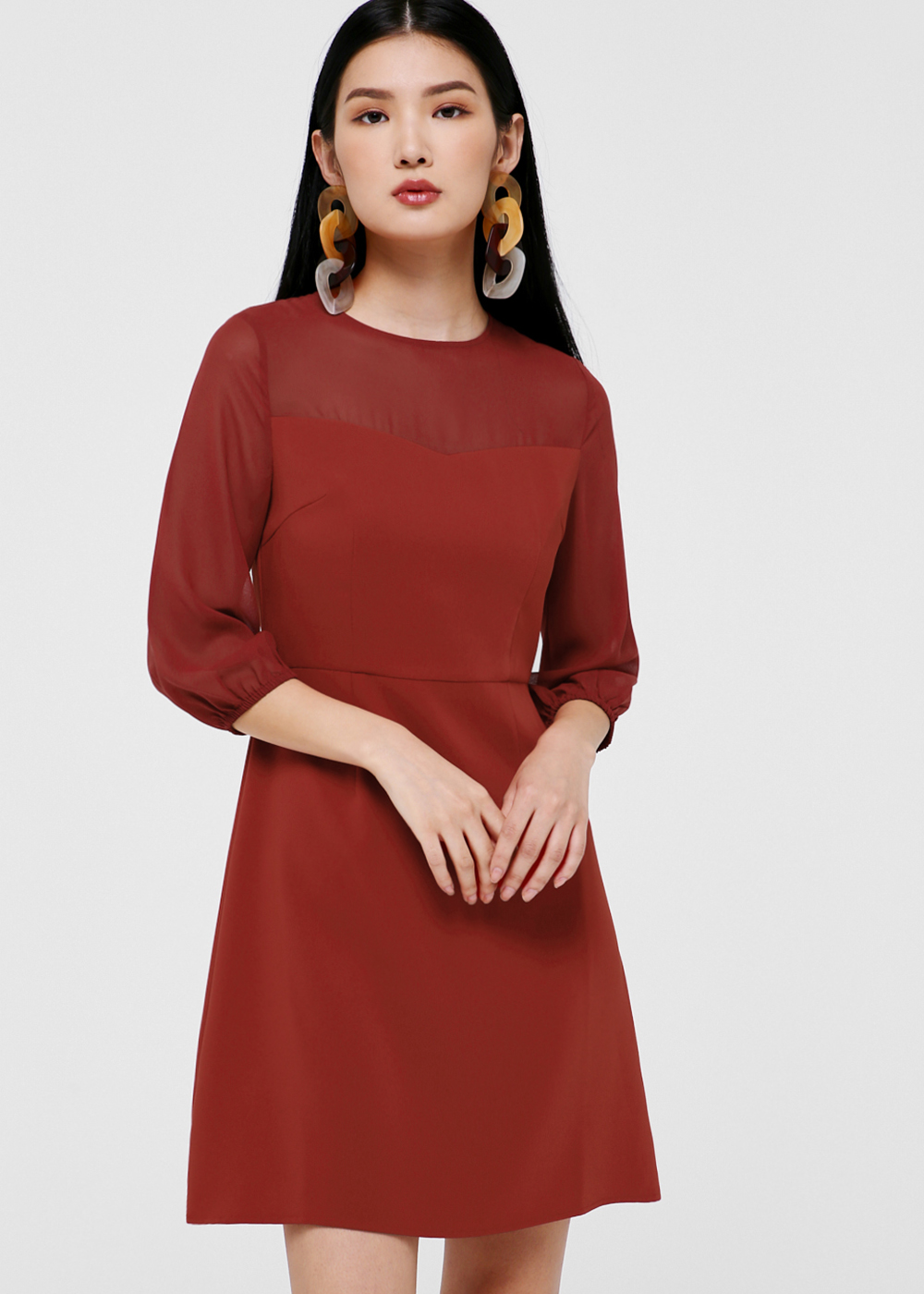 Puff Sleeve A Line Dress Sale Online, UP TO 67% OFF | www 